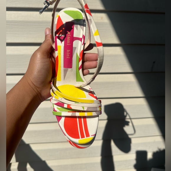Never Worn Gianni Bini multi color platform heels - Picture 6 of 10